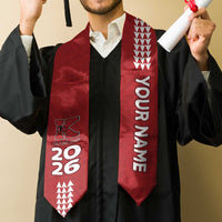 Custom Hawaii Kahuku High & Intermediate School Graduation Stole Kakau Pattern