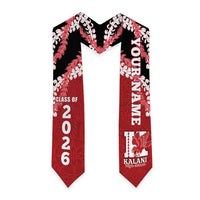 Custom Hawaii Kalani High School Graduation Stole Class Of Year Puakenikeni Lei Hawaiian Pattern