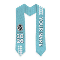 Custom Hawaii King Kekaulike High School Graduation Stole Kakau Pattern