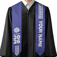 Custom Hawaii Moanalua High School Graduation Stole Kakau Pattern
