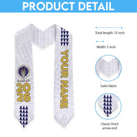 Custom Hawaii Waipahu High School Graduation Stole Kakau Pattern