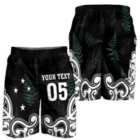 Custom New Zealand Fern Rugby Shorts for Men Maori Pattern LT05 - Polynesian Pride