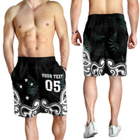 Custom New Zealand Fern Rugby Shorts for Men Maori Pattern LT05 - Polynesian Pride