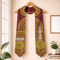 Custom Tonga High School Graduation Stole Class Of Year Tongan Ngatu Pattern