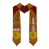 Custom Tonga High School Graduation Stole Class Of Year Tongan Ngatu Pattern