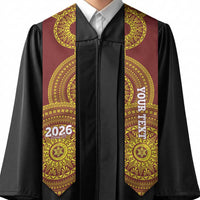 Custom Tonga High School Graduation Stole Class Of Year Tongan Ngatu Pattern