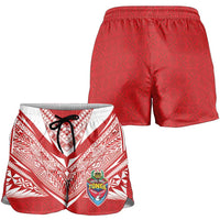 Custom Tonga Rugby Shorts for Women Ngatu Motifs and Pacific Patterns