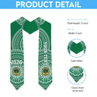 Custom Tonga Saineha High School Graduation Stole Class Of Year Tongan Ngatu Pattern