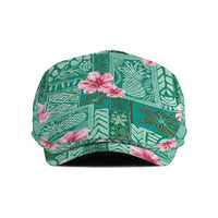 Cyan Hawaii Hibiscus Tropical Flowers Motifs Jeff Hat LT14 Cyan - Polynesian Pride