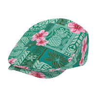 Cyan Hawaii Hibiscus Tropical Flowers Motifs Jeff Hat LT14 - Polynesian Pride