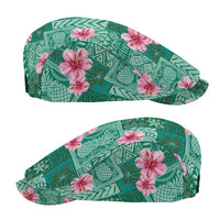 Cyan Hawaii Hibiscus Tropical Flowers Motifs Jeff Hat LT14 - Polynesian Pride