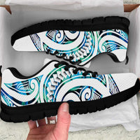 Cyan White New Zealand Puhoro Ta Moko Sneakers LT14 White - Polynesian Pride