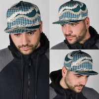 Dark Cyan Hawaii Tiare and Shell Lei Snapback Cap Hawaiian Palaka Luxury Vibes - Polynesian Pride