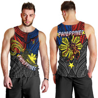 Philippines Half Sleeve Tattoo Men Tank Top Pinoy Filipinos Sun DT02 - Polynesian Pride