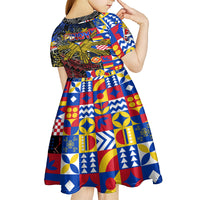 Pinoy Philippines Kid Short Sleeve Dress Filipino Tattoo Art Style DT02 - Polynesian Pride