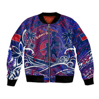Father's Day Samoa Bomber Jacket Special Dad Polynesia Paradise DT02 Unisex Green - Polynesian Pride