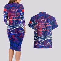 Father's Day Samoa Couples Matching Long Sleeve Bodycon Dress and Hawaiian Shirt Special Dad Polynesia Paradise DT02 - Polynesian Pride