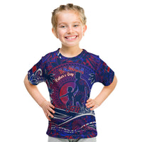 Father's Day Samoa Kid T Shirt Special Dad Polynesia Paradise DT02 Green - Polynesian Pride