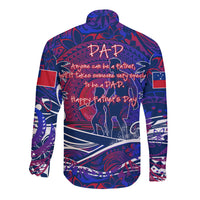 Father's Day Samoa Long Sleeve Button Shirt Special Dad Polynesia Paradise