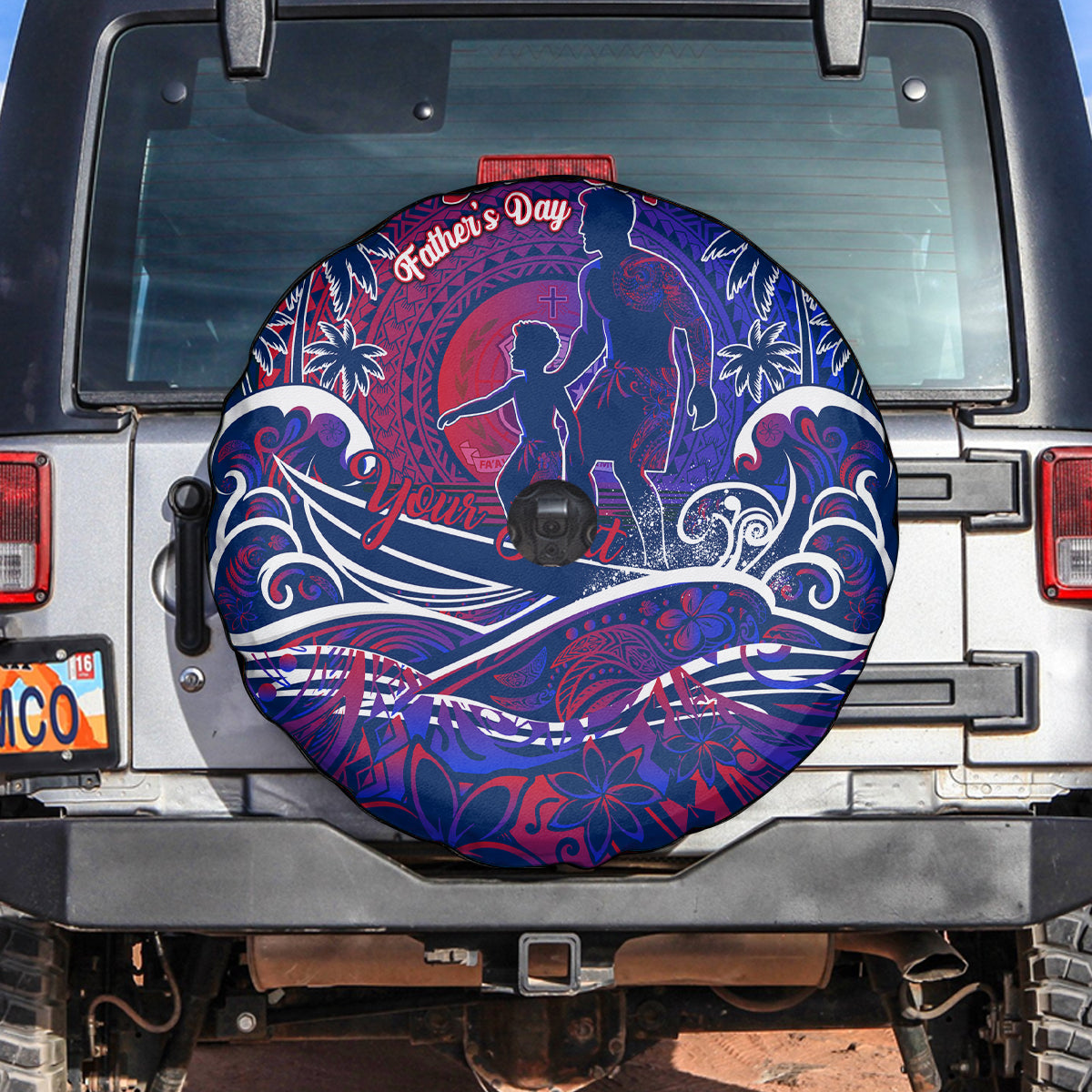 Father's Day Samoa Spare Tire Cover Special Dad Polynesia Paradise