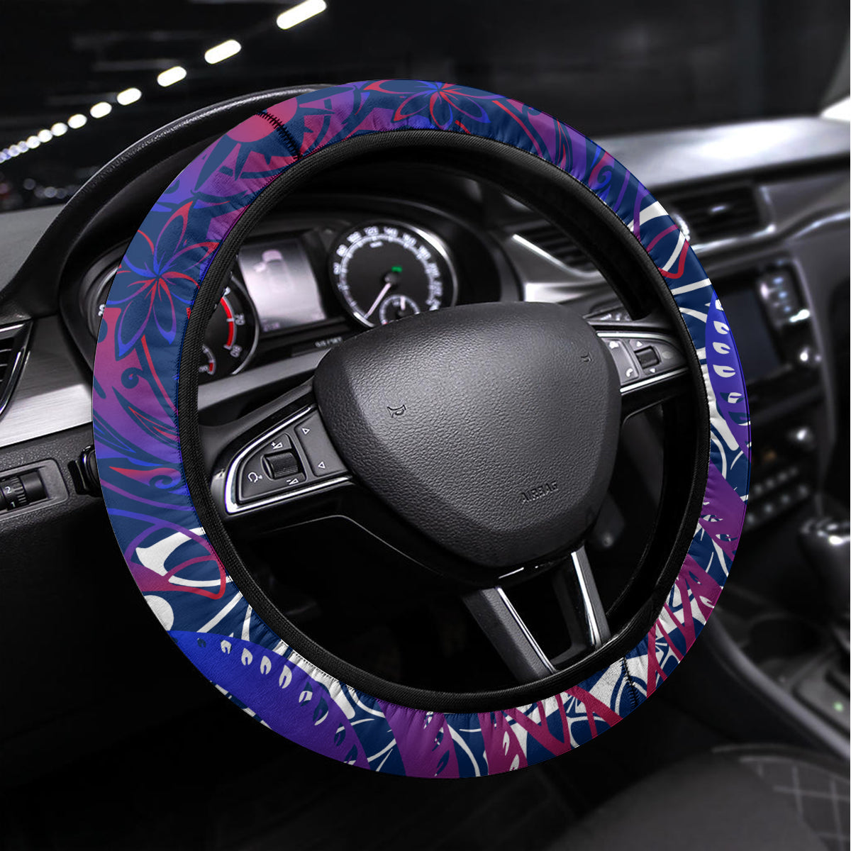 Father's Day Samoa Steering Wheel Cover Special Dad Polynesia Paradise