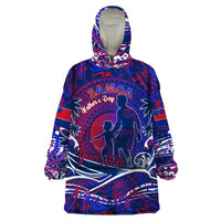 Father's Day Samoa Wearable Blanket Hoodie Special Dad Polynesia Paradise DT02 One Size Green - Polynesian Pride