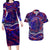 Father's Day American Samoa Couples Matching Long Sleeve Bodycon Dress and Hawaiian Shirt Special Dad Polynesia Paradise