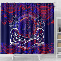 Father's Day American Samoa Shower Curtain Special Dad Polynesia Paradise