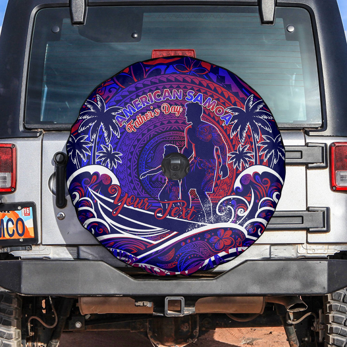 Father's Day American Samoa Spare Tire Cover Special Dad Polynesia Paradise