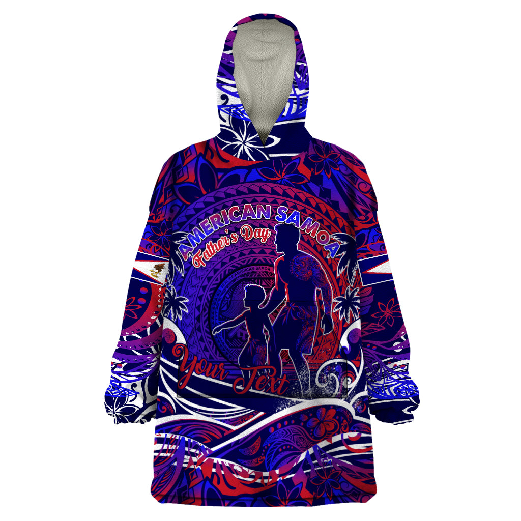 Father's Day American Samoa Wearable Blanket Hoodie Special Dad Polynesia Paradise