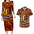Father's Day Tonga Couples Matching Long Sleeve Bodycon Dress and Hawaiian Shirt Special Dad Polynesia Paradise