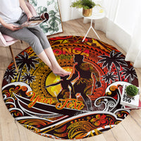 Father's Day Tonga Round Carpet Special Dad Polynesia Paradise DT02 - Polynesian Pride