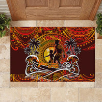 Father's Day Tonga Rubber Doormat Special Dad Polynesia Paradise