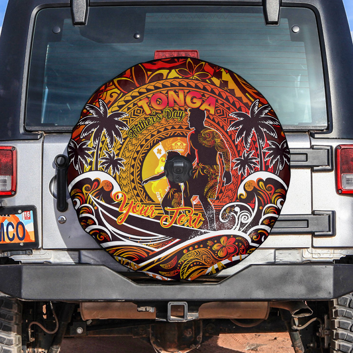 Father's Day Tonga Spare Tire Cover Special Dad Polynesia Paradise