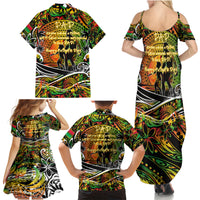 Father's Day Vanuatu Family Matching Summer Maxi Dress and Hawaiian Shirt Special Dad Polynesia Paradise