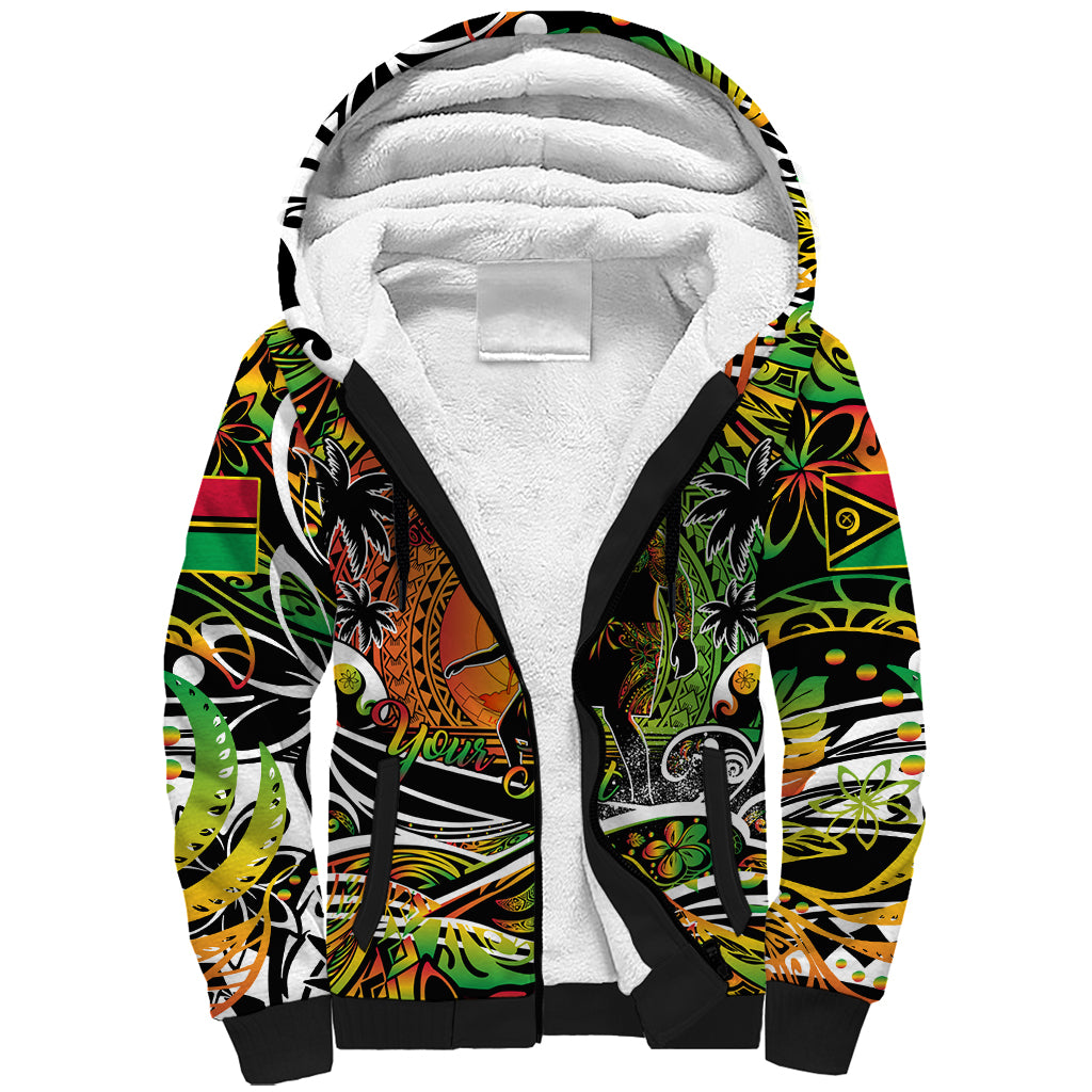 Father's Day Vanuatu Sherpa Hoodie Special Dad Polynesia Paradise