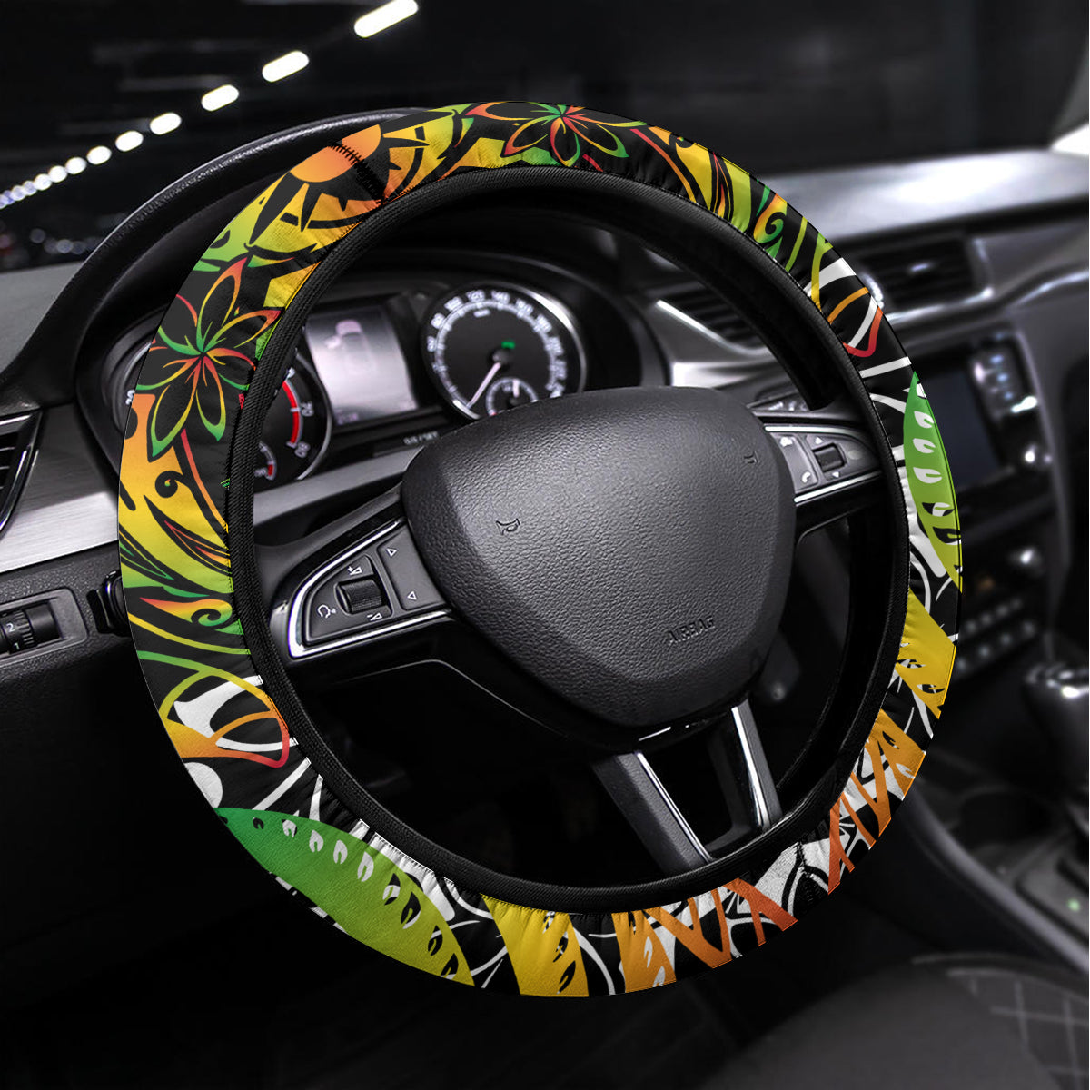 Father's Day Vanuatu Steering Wheel Cover Special Dad Polynesia Paradise