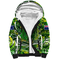 Father's Day Cook Islands Sherpa Hoodie Special Dad Polynesia Paradise DT02 Unisex Green - Polynesian Pride