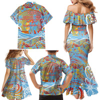 Father's Day Fiji Family Matching Mermaid Dress and Hawaiian Shirt Special Dad Polynesia Paradise