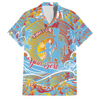 Father's Day Fiji Family Matching Off Shoulder Maxi Dress and Hawaiian Shirt Special Dad Polynesia Paradise