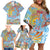 Father's Day Fiji Family Matching Off Shoulder Short Dress and Hawaiian Shirt Special Dad Polynesia Paradise
