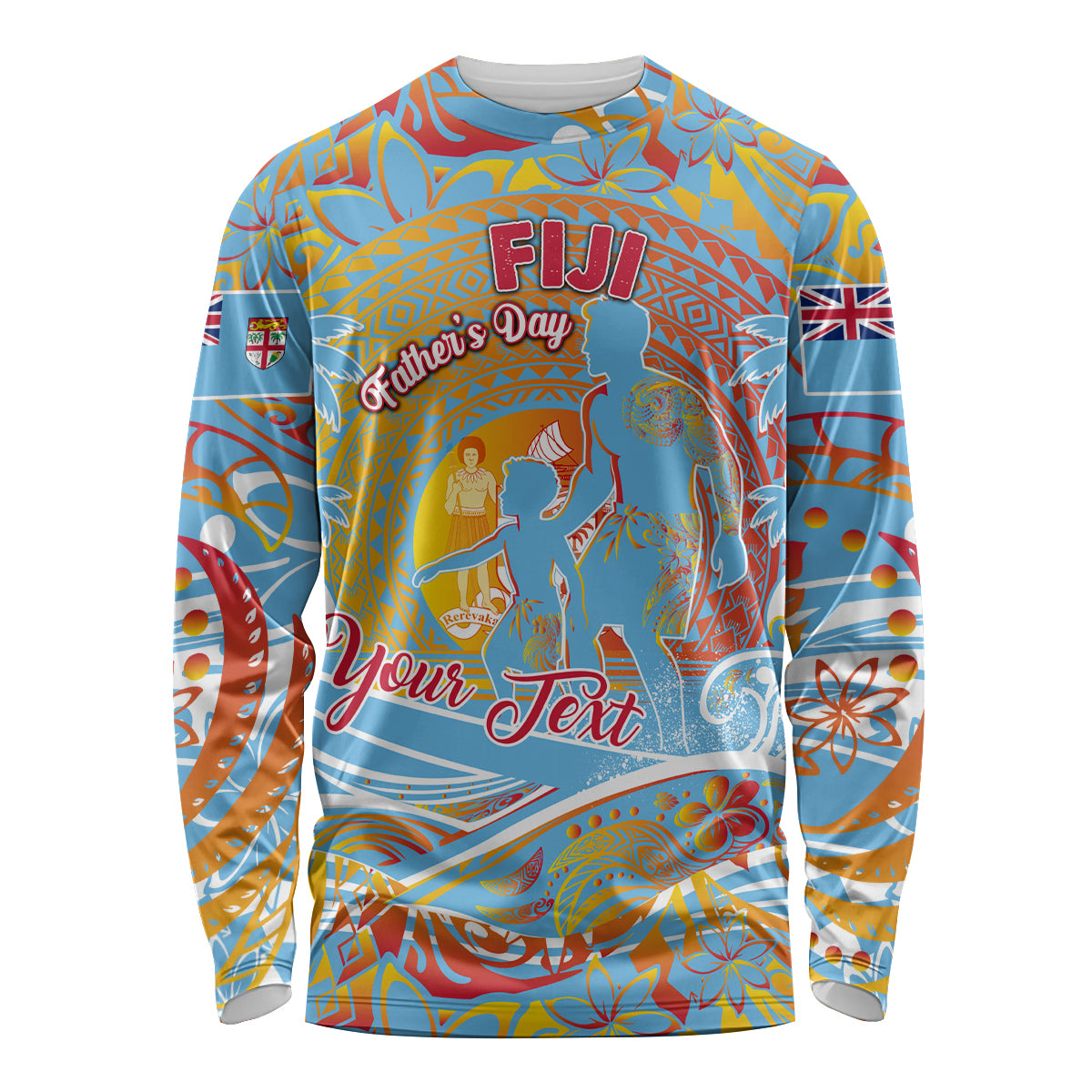 Father's Day Fiji Long Sleeve Shirt Special Dad Polynesia Paradise