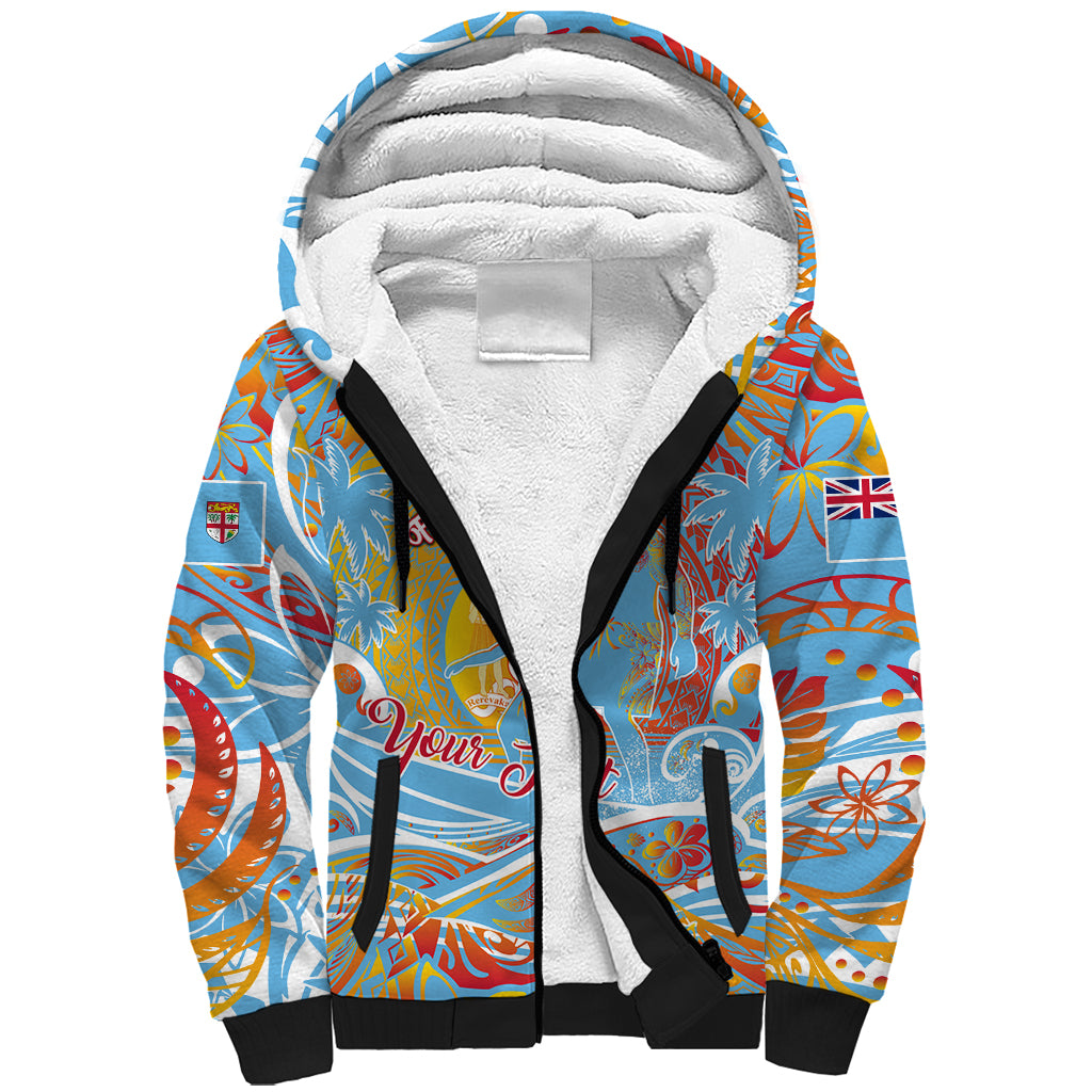 Father's Day Fiji Sherpa Hoodie Special Dad Polynesia Paradise