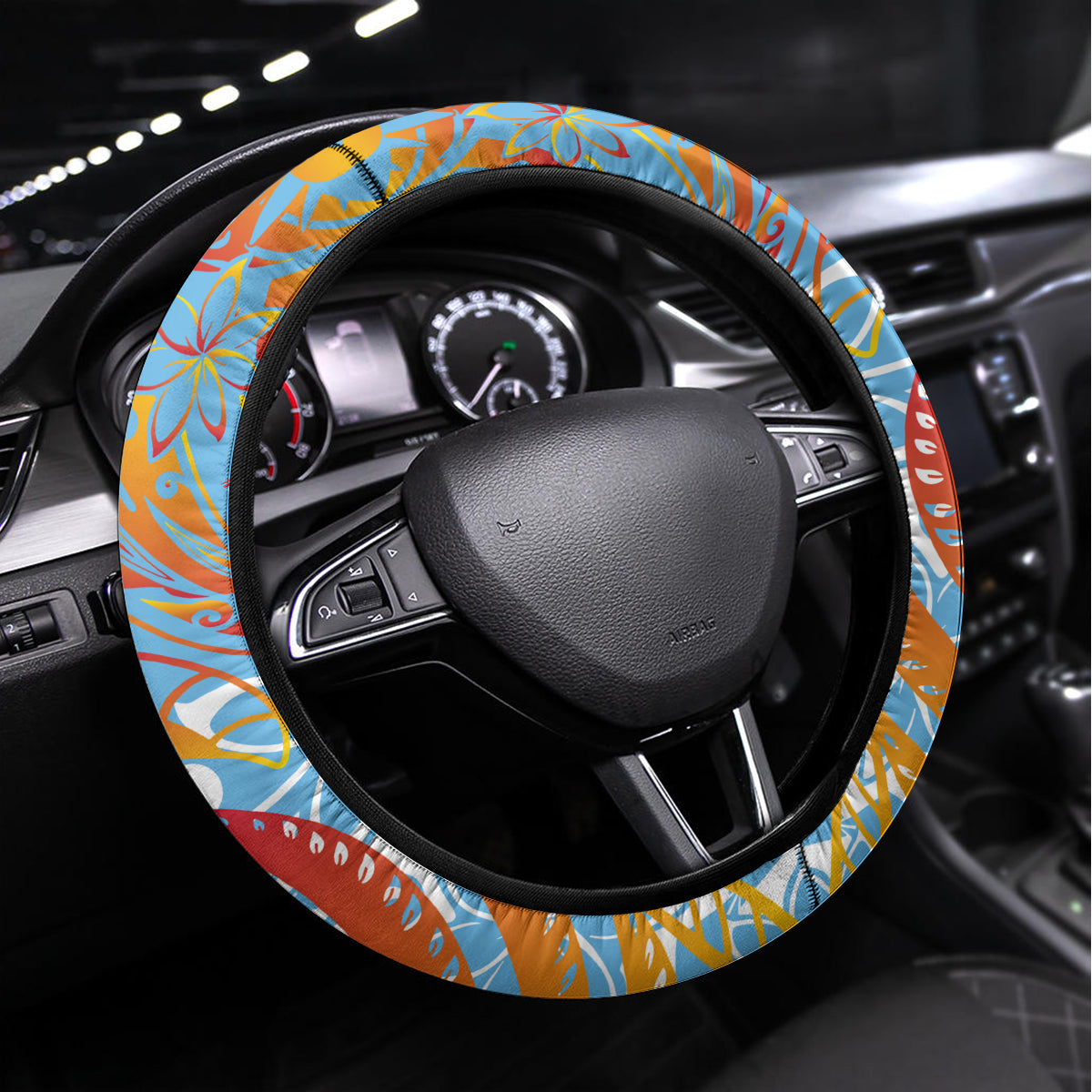 Father's Day Fiji Steering Wheel Cover Special Dad Polynesia Paradise