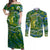 Father's Day Solomon Islands Couples Matching Off Shoulder Maxi Dress and Long Sleeve Button Shirt Special Dad Polynesia Paradise