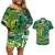 Father's Day Solomon Islands Couples Matching Off Shoulder Short Dress and Hawaiian Shirt Special Dad Polynesia Paradise
