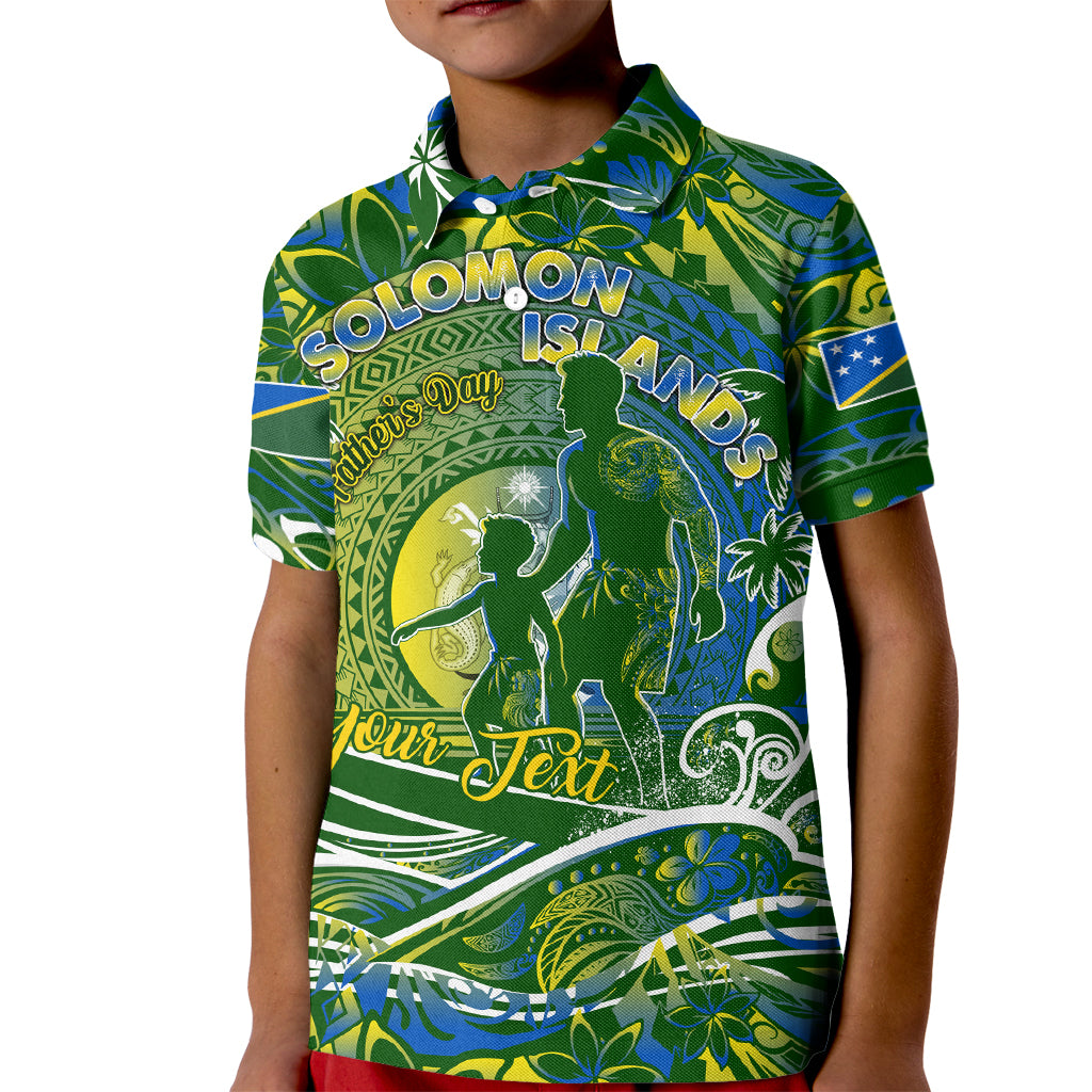 Father's Day Solomon Islands Kid Polo Shirt Special Dad Polynesia Paradise