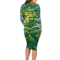 Father's Day Solomon Islands Long Sleeve Bodycon Dress Special Dad Polynesia Paradise DT02 - Polynesian Pride