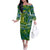Father's Day Solomon Islands Off The Shoulder Long Sleeve Dress Special Dad Polynesia Paradise