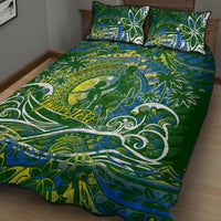 Father's Day Solomon Islands Quilt Bed Set Special Dad Polynesia Paradise
